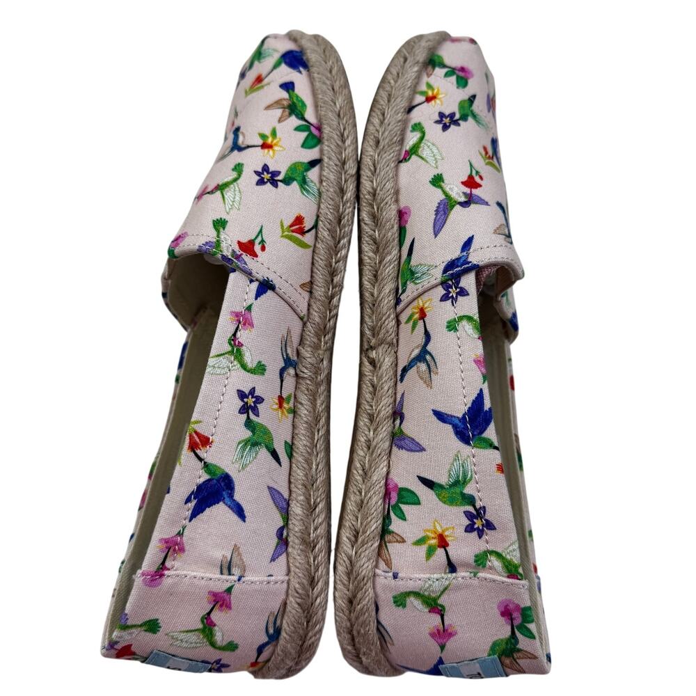 TOMS Classic Limited Edition Hummingbird Print Alpargatas Women's Size 7.5 - Picture 7 of 9